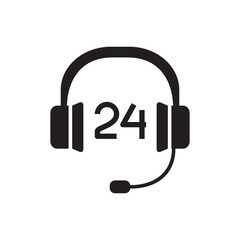 Fototapeta premium headset headphone icon. customer service icon. help and support symbol. icon symbol compatible for technical support, service hotline, information center. vector illustration.