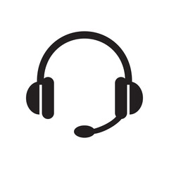 headset headphone icon. customer service icon. help and support symbol. icon symbol compatible for technical support, service hotline, information center. vector illustration.