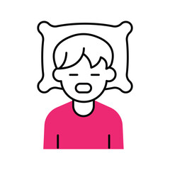 Insomnia Vector Filled outline illustration style icon. EPS 10 file