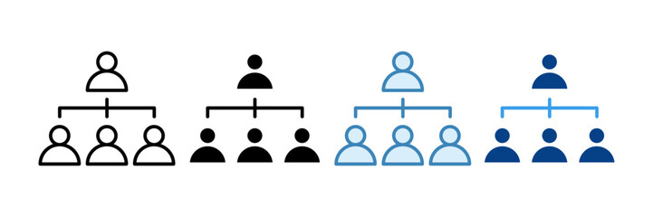 Organization Icon Set Multiple Style Collection