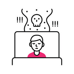 Poor Sleep Vector Filled outline illustration style icon. EPS 10 file