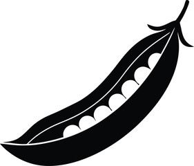 Peapod Vegetable Icon Vector