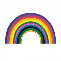 Rainbow icon architecture illustration colorful.