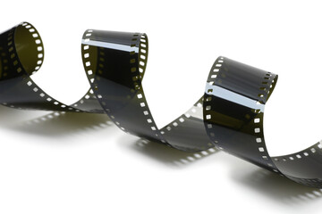 Strip of photographic film isolated on white