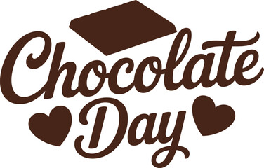Celebrate World Chocolate Day with a Delicious Cartoon Graphic Featuring a Chocolate Splash Sprinkles and a Heart Perfect