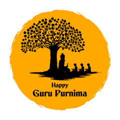 religious holiday background for Happy Guru Purnima festival celebrated in India