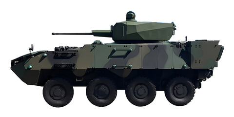 Pandur II Cz (Multi-purpose wheeled armored fighting vehicle of the Czech Army, with a Rafael Samson RCWS-30 combat module, equipped with a 30 mm ATK MK44 Bushmaster automatic cannon)