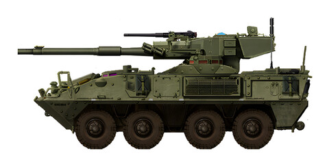 TAB-30-105 (Variant of a tank destroyer based on the TAB-30 armored personnel carrier, with an MGS combat module)