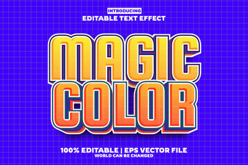 Magic Color editable text effect in Vintage trend style