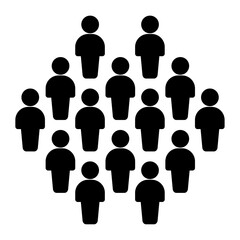 group of people icon isolated on white