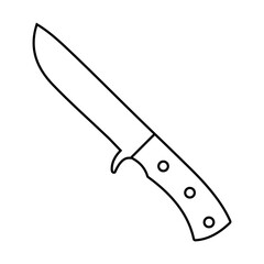 Knife icon vector. Hunting knife illustration sign. Military knife communication symbol. Cold weapon web icon set.