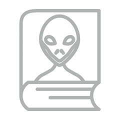 Fiction Vector Line Grey Icon Design