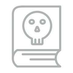 Horror Writing Vector Line Grey Icon Design
