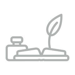 Memoir Vector Line Grey Icon Design