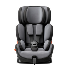 Naklejka premium Black leather furniture including car seats and armchairs isolated on white for a luxurious interior design