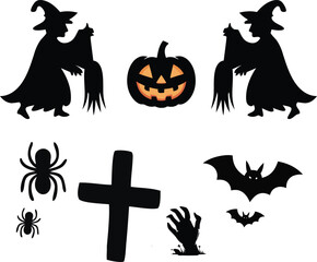 Spooky Halloween Silhouette Bundle