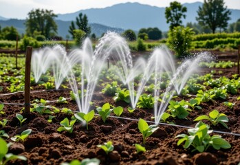 Naklejka premium smart irrigation for small farmers integrating with local customs, water schedules aligning with traditional calendars.