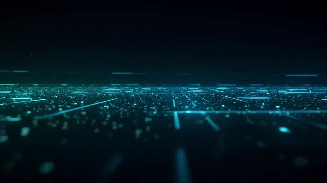 Explore futuristic technology with glowing blue lines and geometric patterns for a modern look.