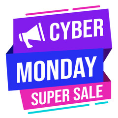 Cyber Monday super sale banners for ecommerce and online deals