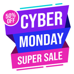 Cyber Monday super sale banners for ecommerce and online deals