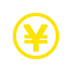 Yen Symbol Icon – Japanese Currency Mark in Circle Vector・円マークのアイコン／日本円通貨シンボルのベクター素材	