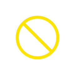 Prohibition Icon – Circle with Slash Symbol Vector・禁止マークのアイコン／斜線入り丸のシンボル素材