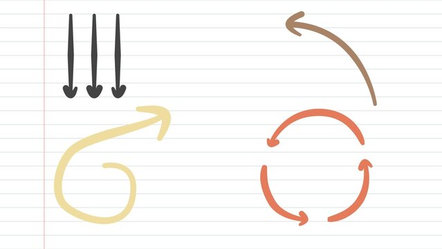 Colorful Hand Drawn Arrows