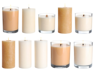 Peaceful and Serene: Pyramid Formation of Nine Colorful Candles Tied Together on Black Background with Flames