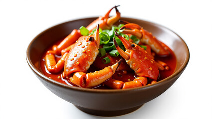 Vibrant Singaporean-style chili crab dish