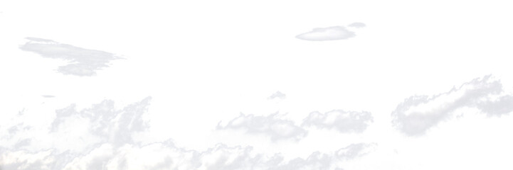 White clouds banner on transparent