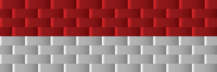 Red and White Geometric Block Pattern. vector Eps 10
