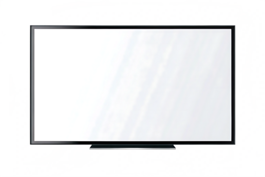 Modern flat screen tv mockup isolated on a white background - Powered by Adobe