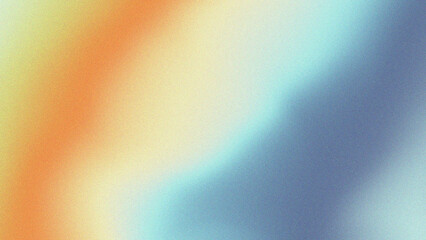 Retro Grainy Gradient Background with Teal Abstract Wave Pattern and Seamless Noise Texture Perfect...