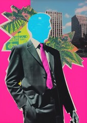 Business man art advertisement accessories.