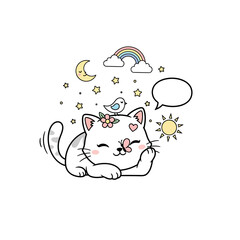 Cute Cat Icon Very Cool Design