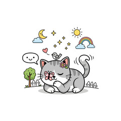 Cute Cat Icon Very Cool Design