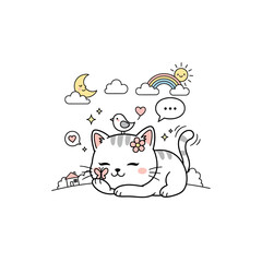 Cute Cat Icon Very Cool Design