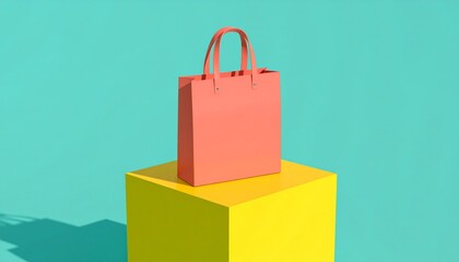 Colorful paper shopping bags for retail and gift purchases on a white background