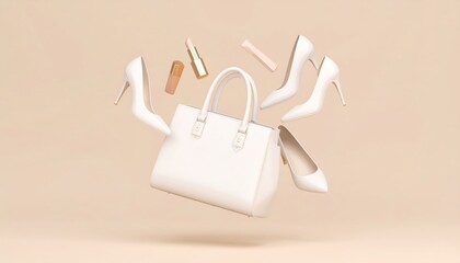 A retail paper shopping bag with a prominent sale or discount tag, perfect for gift purchases and business promotions