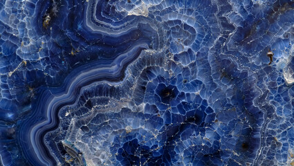 Obraz premium Deep blue agate stone texture background swirls