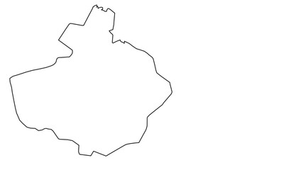 Outline Map of Nagpur City – Maharashtra, India Urban Line