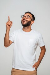 Obraz na płótnie Canvas Man t-shirt happy face.