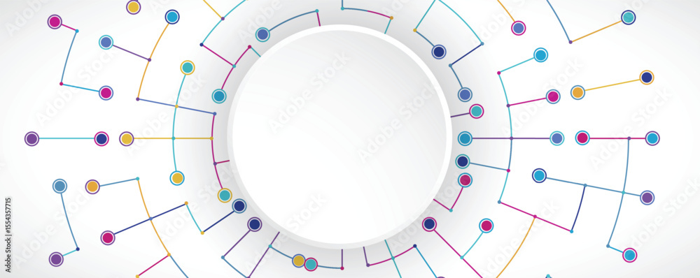 Aufkleber Abstract circuit board electronics technology concept data science background
