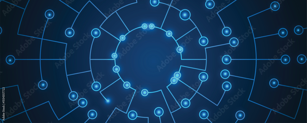 Aufkleber Abstract circuit board electronics technology concept data science background