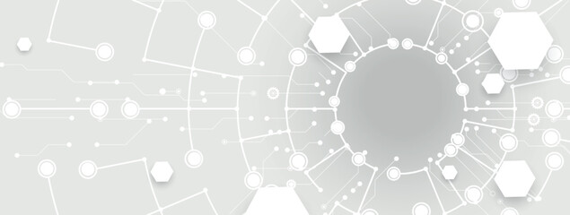 Obraz premium Abstract circuit board electronics technology concept data science background