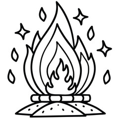 Star of David vector tattoo illustration symbol design with black tribal pattern