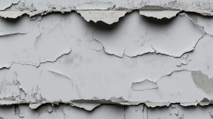 Obraz premium Peeling paint on a weathered gray surface.