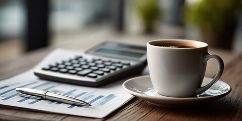 Market investment trends financial growth graph office environment business insights coffee break viewpoint