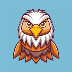 Fototapeta premium Majestic Eagle Mascot Illustration with Fierce Gaze and Detailed Feathers