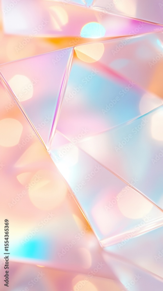 Poster pastel swirls blending softly, creating patterns abstract iridescent with dreamy, ethereal color gra